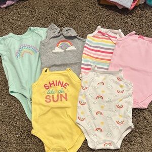 Colorful Rainbow and Sunshine Kids One Pieces Set